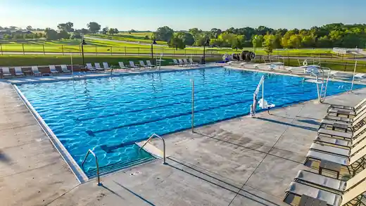 Wide view of a commercial pool